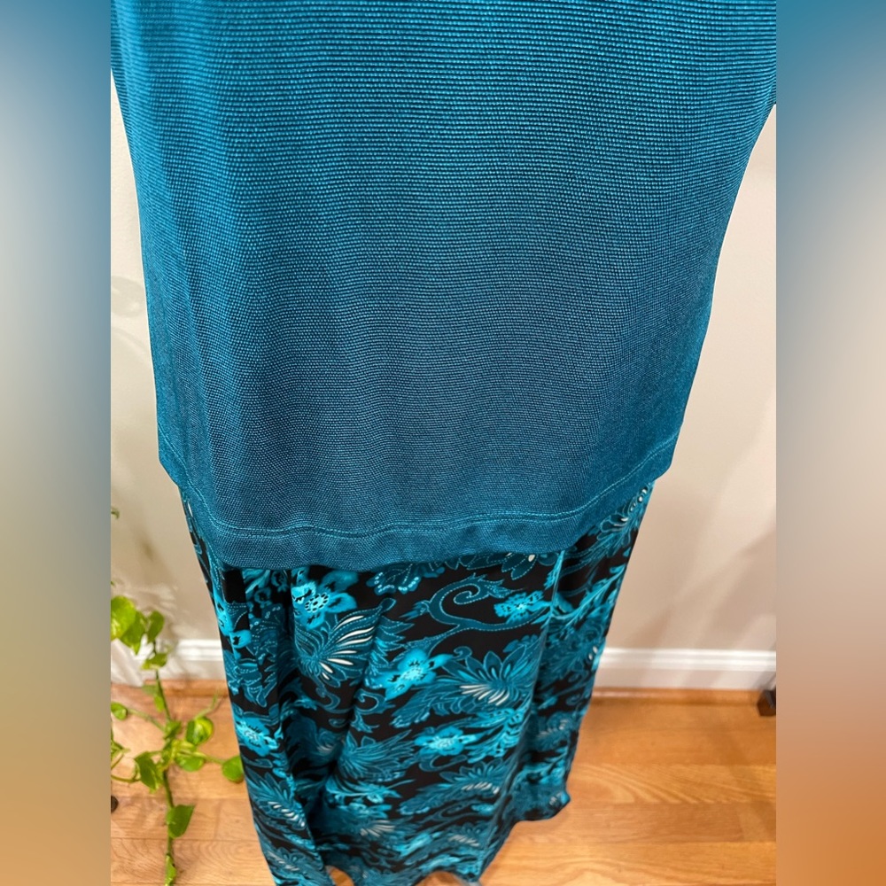 🆕Y2K David Warren ladies vintage 16-2piece skirt and top set-NWT-maxi skirt-moc - Picture 3 of 16